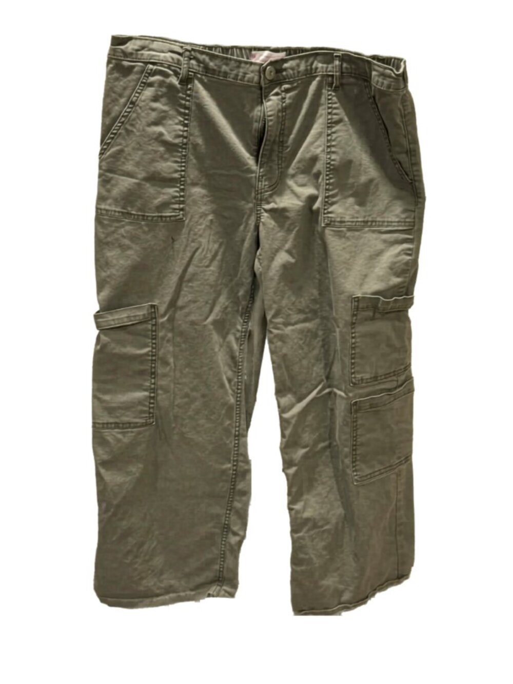No Boundaries Olive Green Cargo Pants - XXL (19) Baggy Utility Style